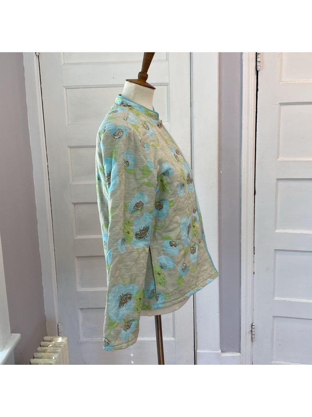 Reversible Silk Blend Quilted Jacket, Size S - Picture 7 of 17